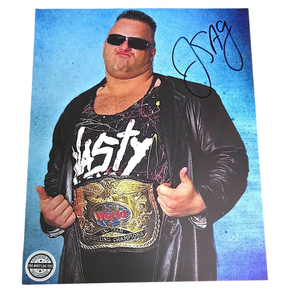 Jerry Saggs "The Nasty Boys" Autographed WCW WWE Wrestling 8x10 Photo, 100% Auth